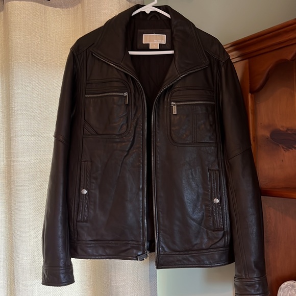 Dark Brown Men’s Genuine Leather Jacket - Picture 1 of 7